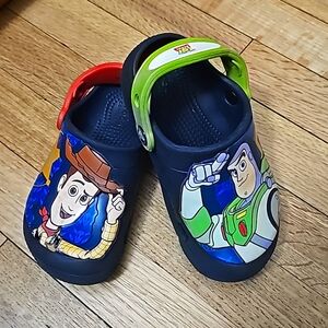 Buzz & Woody Toy Story Lightly used Crocs